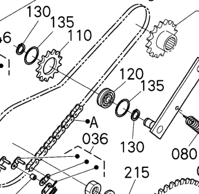 Auger Chain Assembly (5T077-4930-0)