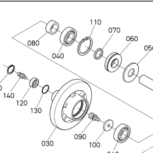 Drive roller rakitan (5T072-2360-0)
